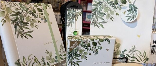 Botanical address book, thank you notes and gift bag Botanical address book, thank you notes and gift bag at Paper Trails