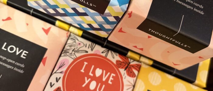 Thoughtfulls pop-open message cards Thoughtfulls pop-open message cards at Paper Trails